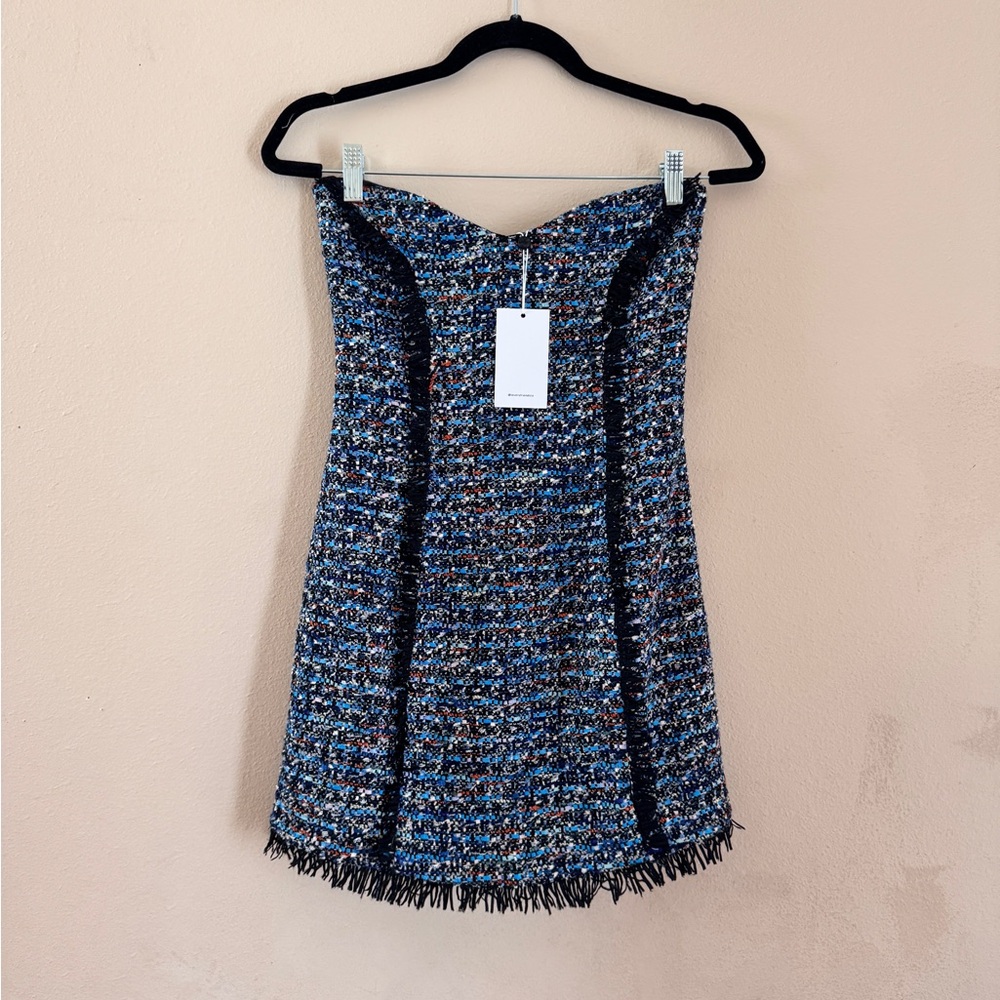Lover and friends Chic Strapless Tweed Dress XS